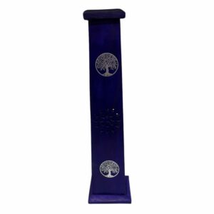 Porte Encens Bois Arbre de Vie en long violet