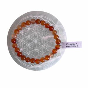 Bracelet boule 08mm Cornaline - TAILLE 2