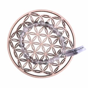 Bracelet boule 08 mm Cristal de roche AB - TAILLE 1