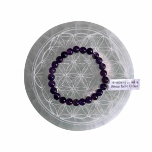 Bracelet 06 mm Améthyste Brésil A - TAILLE 0