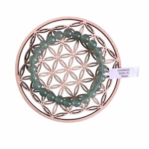 Bracelet boule 08mm aventurine verte AB - TAILLE 1