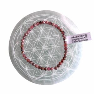 Bracelet Facetté 4mm rhodochrosite Argentine AB - TAILLE 1
