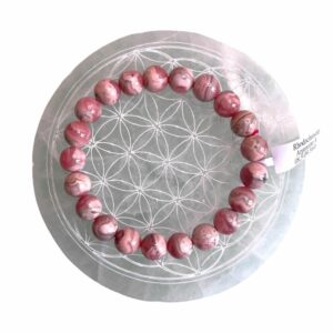Bracelet boule 08mm rhodochrosite Argentine A - TAILLE 1