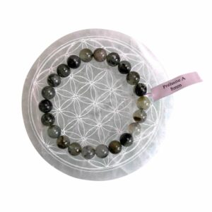 Bracelet boule 08mm préhnite A - TAILLE 1