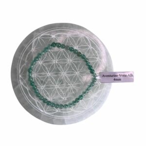 Bracelet boule 04 mm aventurine verte AB -TAILLE 1