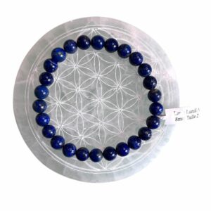 Bracelet boule 08mm lapis lazuli A - TAILLE 2
