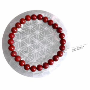 Bracelet boule 08mm jaspe rouge A - TAILLE 2