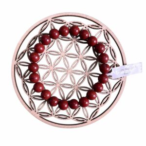 Bracelet boule 08mm jaspe rouge A - TAILLE 1