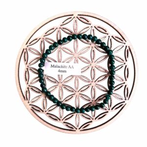 Bracelet boule 04mm malachite AA - TAILLE 1