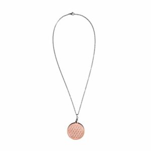 Collier : Pendentif Fleur de vie en bois - Chaine acier inoxydable