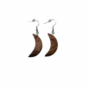 Boucles d'oreilles Petite Lune en Olivier