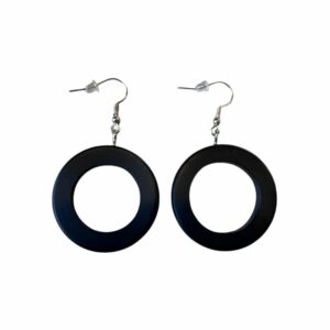 Boucles d'oreilles Anneau en Ébène du Gabon