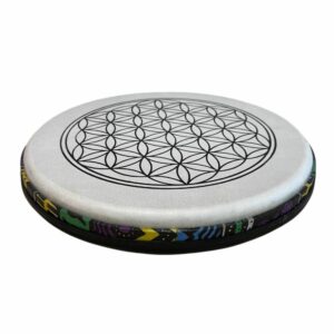 Tambour sur cadre fleur de vie - taille M